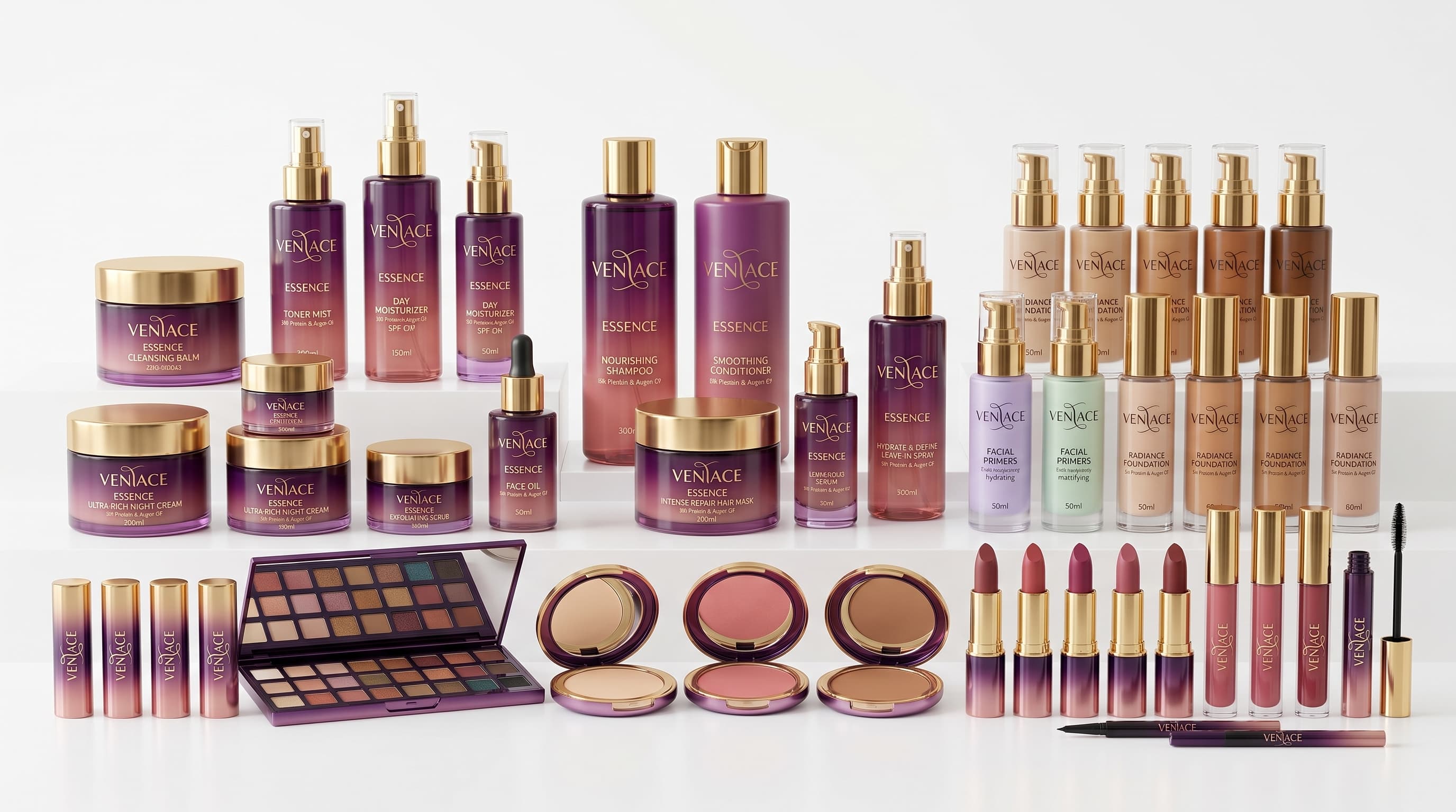 The Veniace Essence house, skin, hair, and makeup